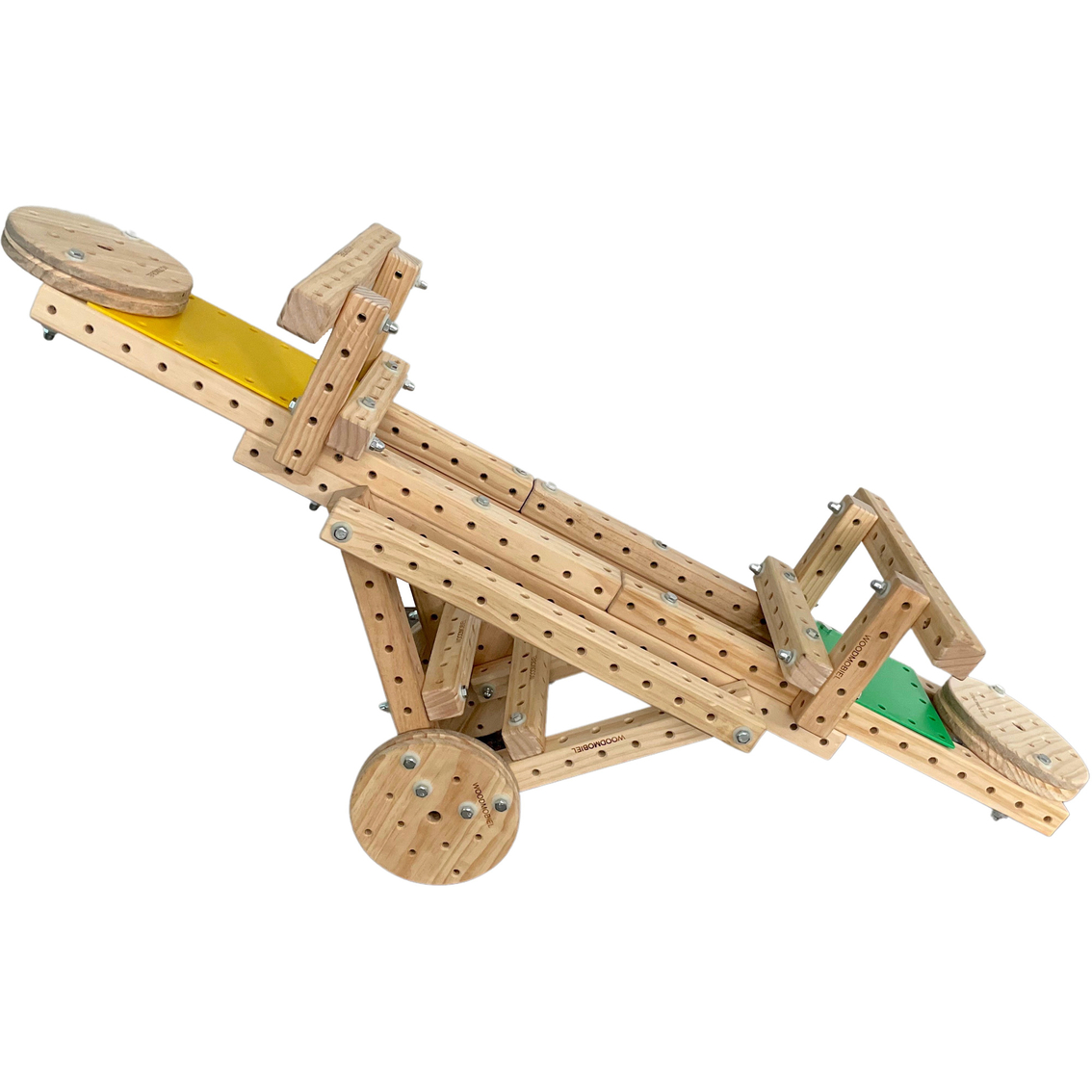 Funphix Corp Woodmobiel Starter Set- Modular Construction Toy with 18 Wood  Pieces, 2 Wheel