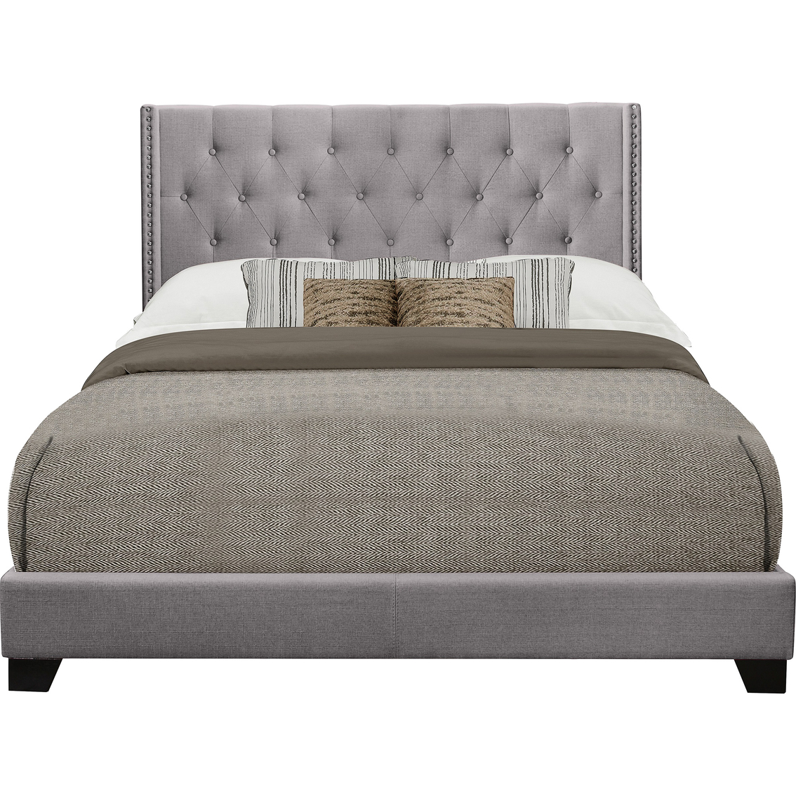 Homelegance Fairburn Ii Grey Fabric Bed | Beds | Furniture & Appliances ...