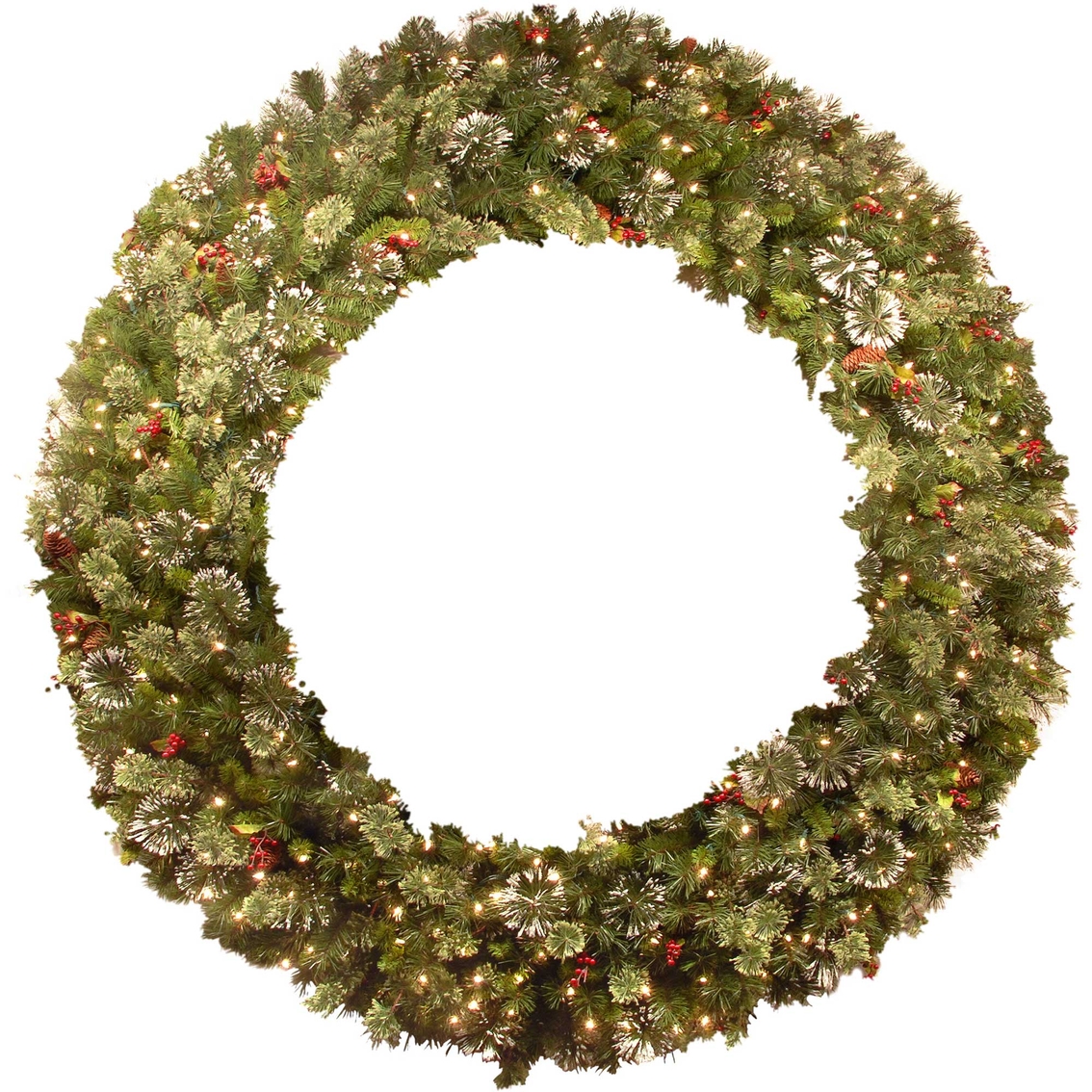 National Tree Company Wintry Pine Wreath with Clear Lights
