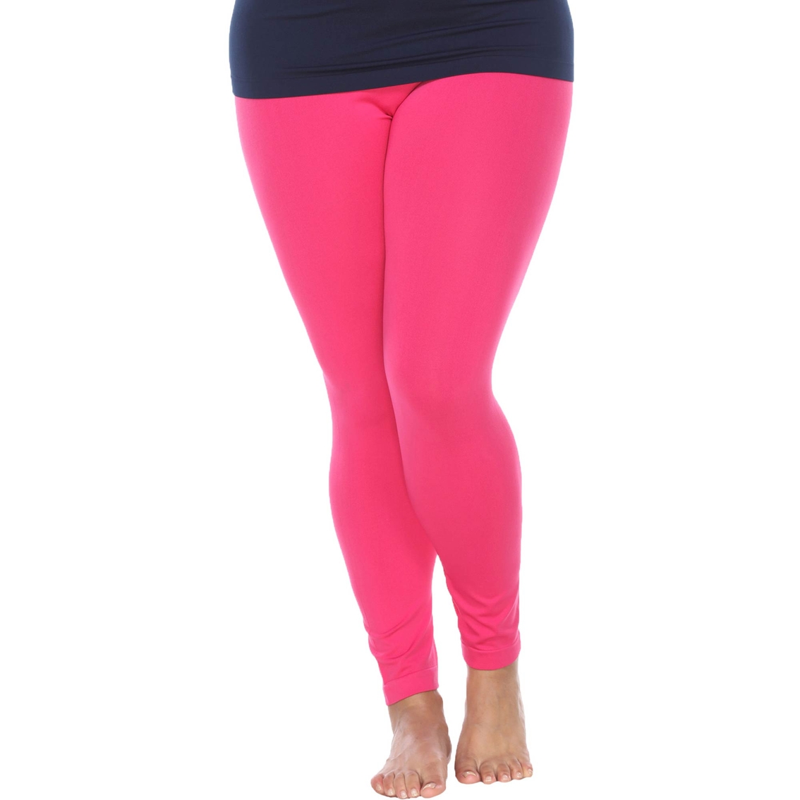 White Mark Plus Size Super Stretch Solid Leggings - Image 1 of 3