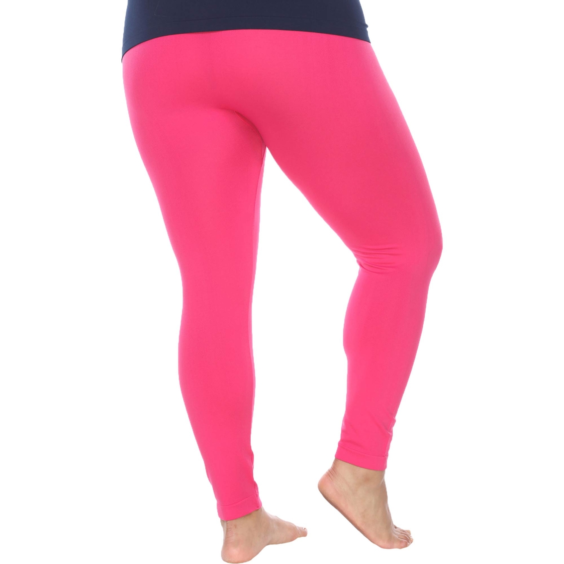 White Mark Plus Size Super Stretch Solid Leggings - Image 2 of 3