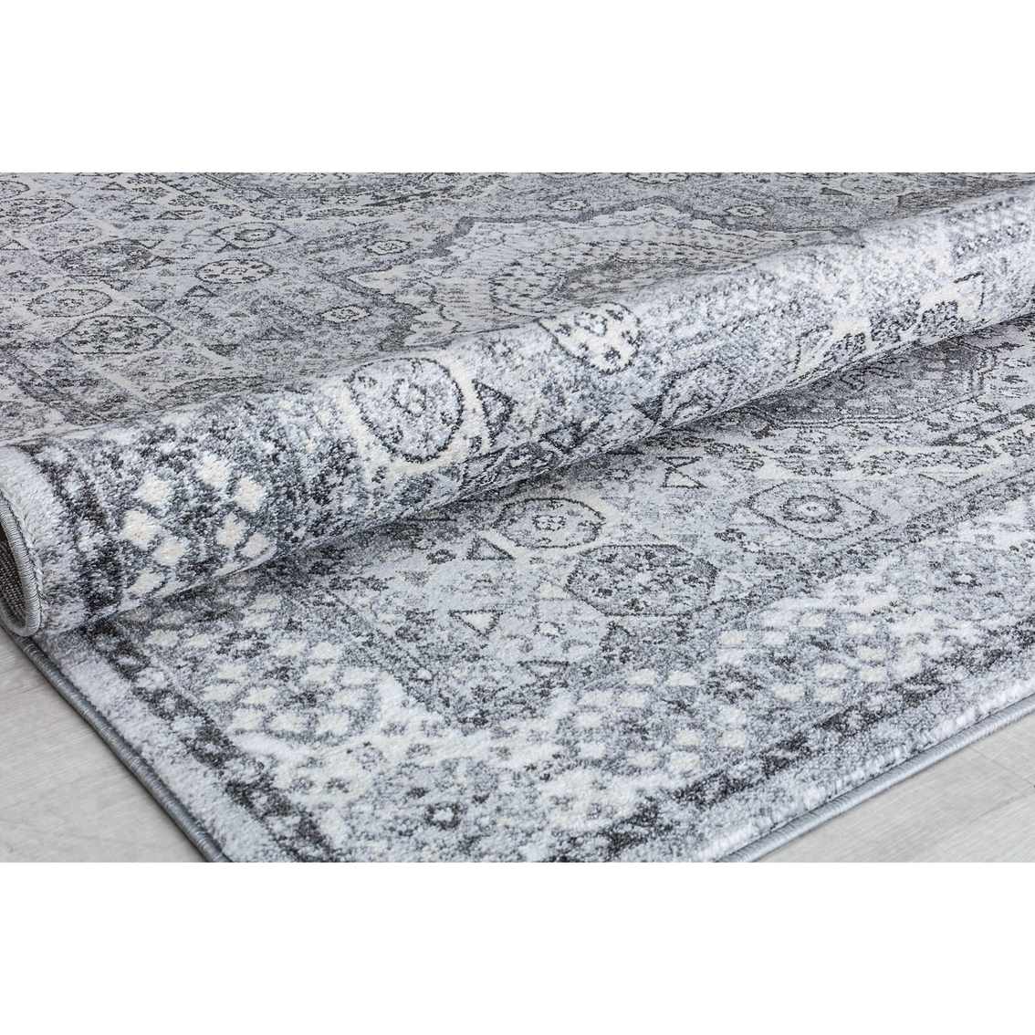 Rugs America Harper Silvery Moon Abstract Vintage Area Rug - Image 5 of 8