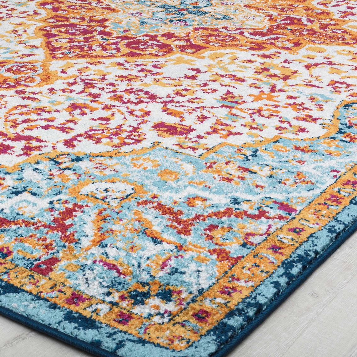 Rugs America Harper Sweet Nectar Abstract Vintage Area Rug - Image 7 of 8