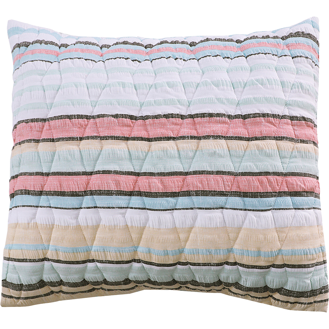 EnvioHome Cotton Blend Reversible Seersucker Striped Quilt Set - Image 4 of 4