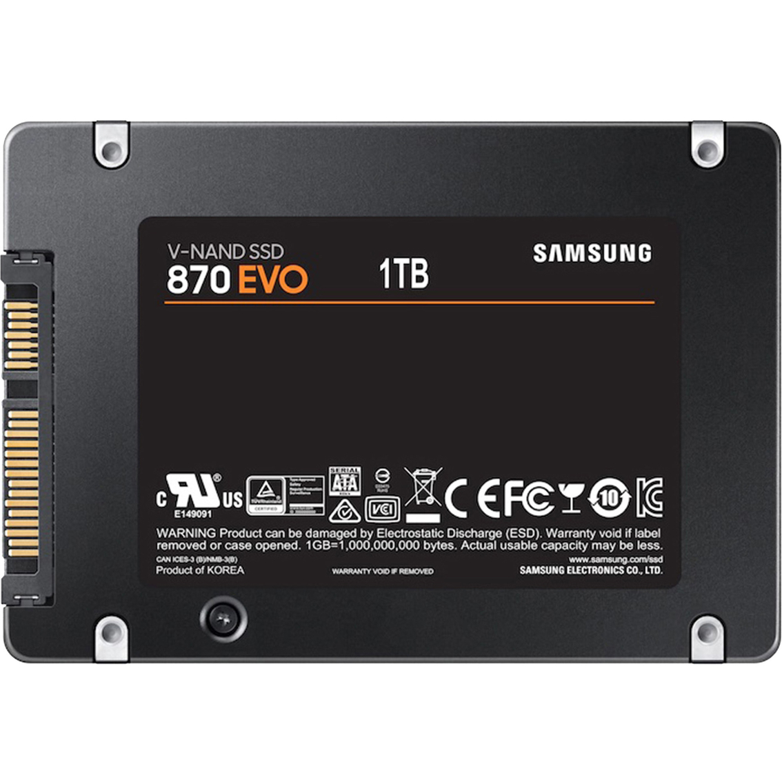 Samsung 870 Evo SATA 2.5 in. SSD 1TB Portable Hard Drive - Image 2 of 2