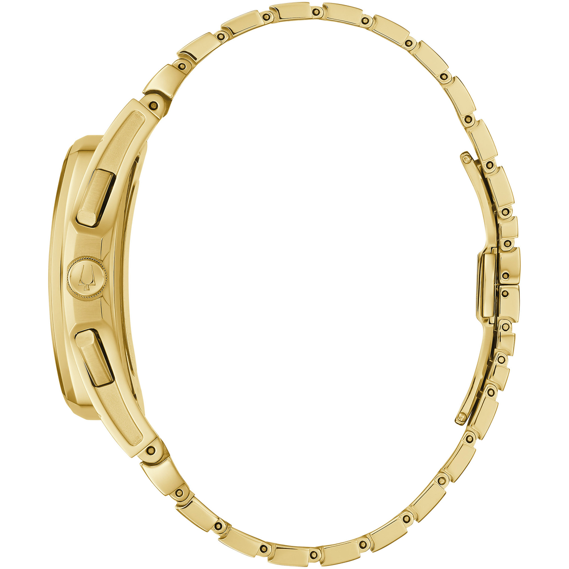 Bulova Men's Curv Quartz Goldtone Stainless Steel Bracelet Watch 97A160 - Image 3 of 3