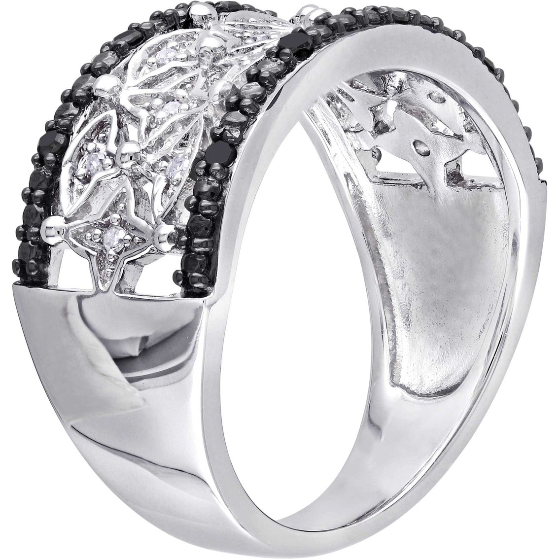 Sofia B. Sterling Silver 1/7 CTW Black and White Diamond Vintage Ring - Image 2 of 3