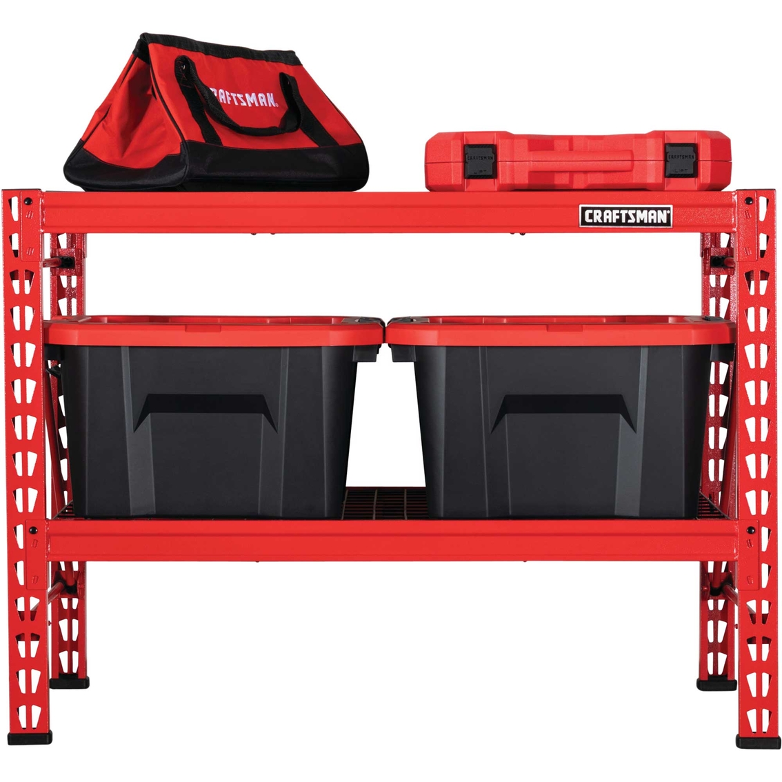 Craftsman 2-Shelf 3 ft. Tall Stackable Tool Chest Depth Storage Rack - Image 10 of 10