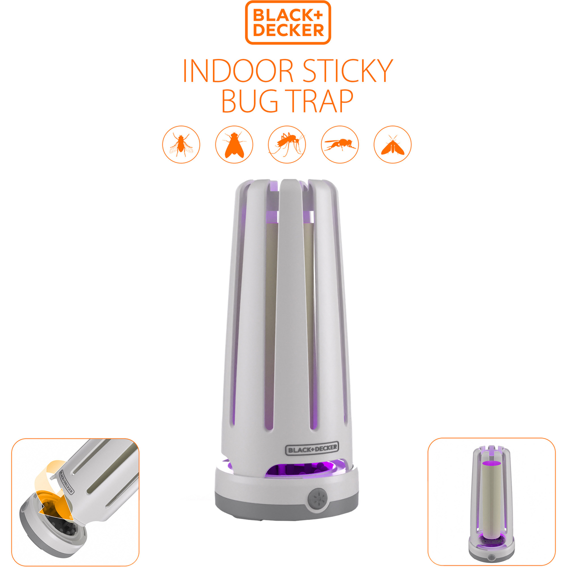 BLACK+DECKER Indoor Sticky Glue Bug Trap with UV LED Light in the Insect  Traps department at