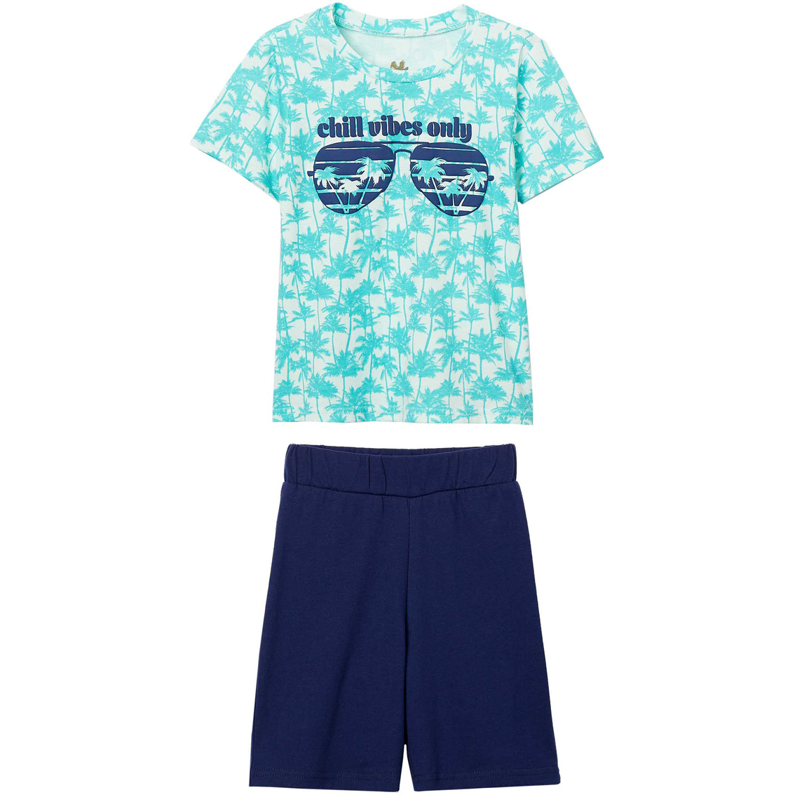 Gumballs Boys Palm Tree And Sunglasses Graphic 2 Pc. Tee And Shorts Set ...