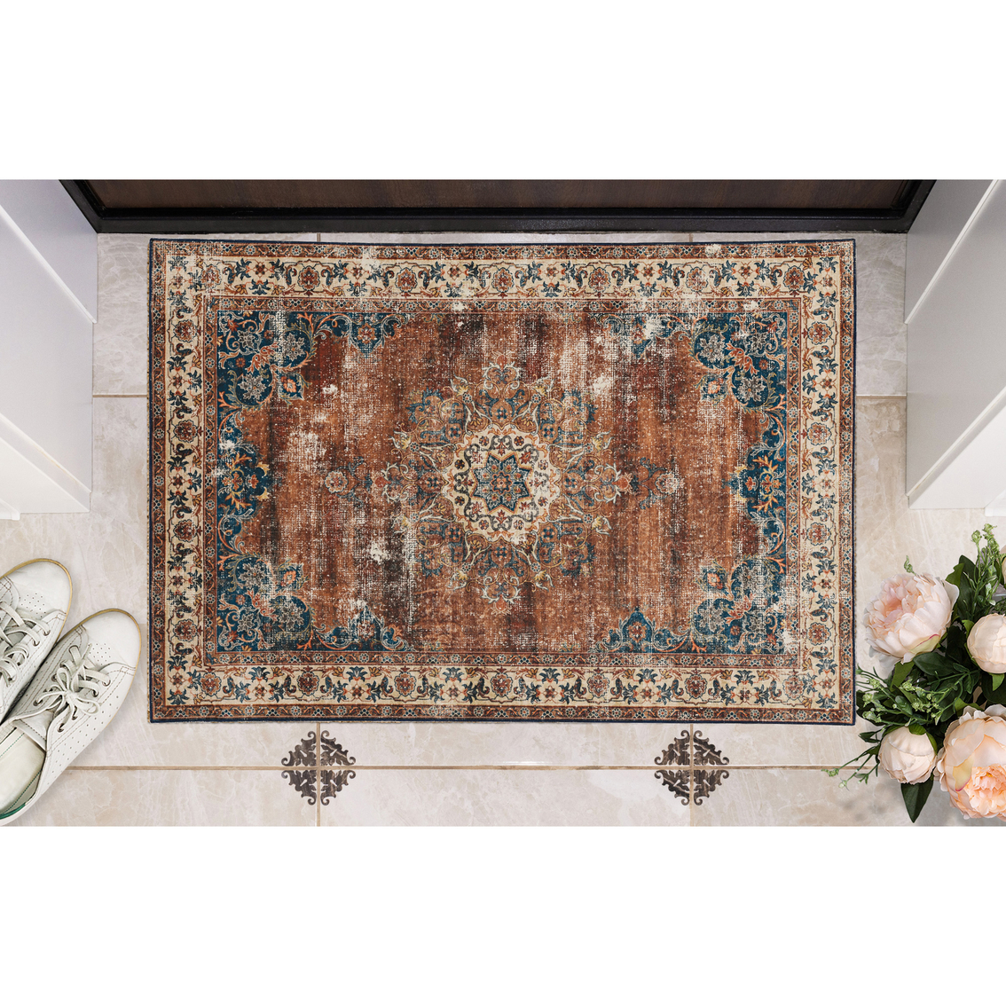 Linon Washable Rug Foster - Image 2 of 6