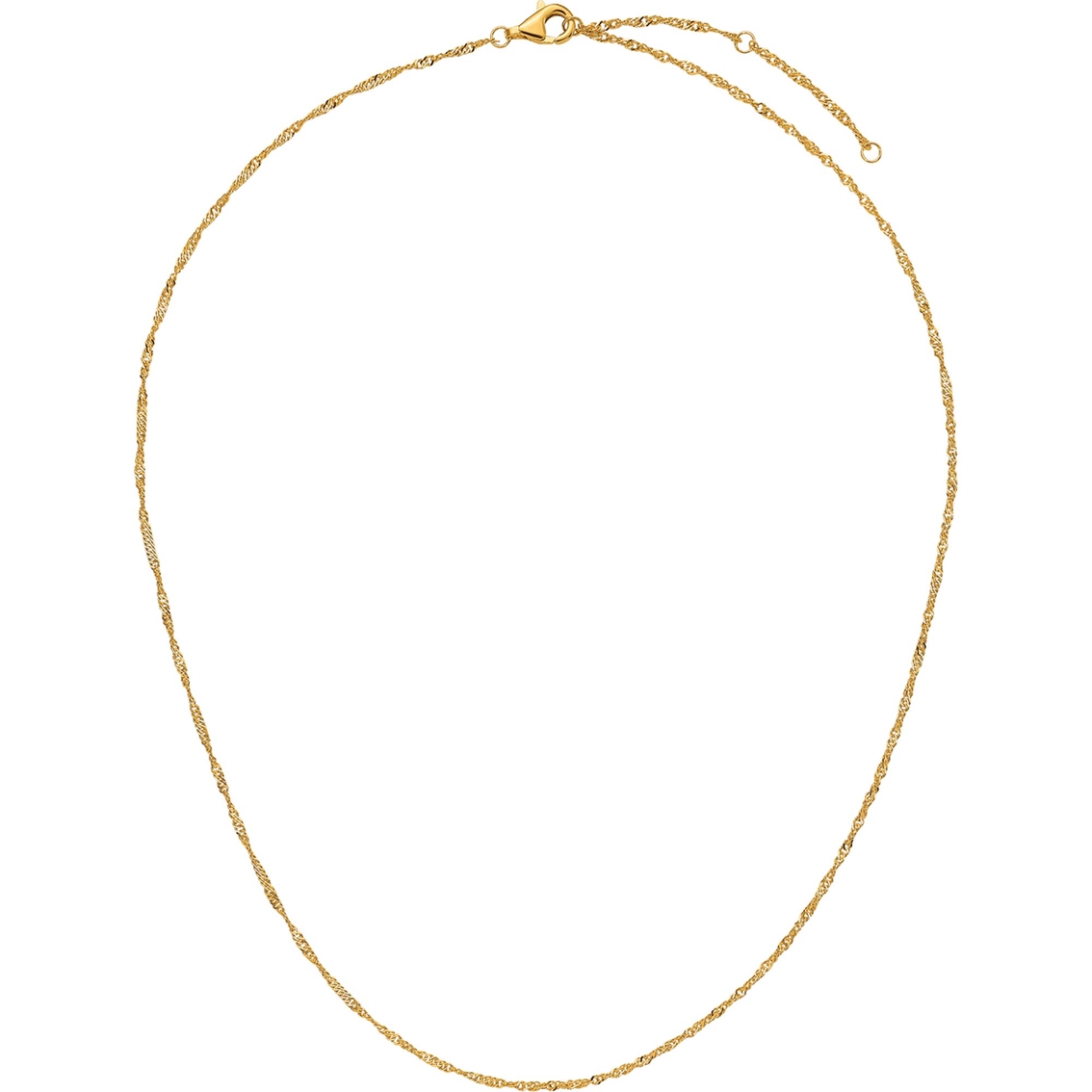 24K Pure Gold 1.6mm Singapore Chain Necklace - Image 2 of 7