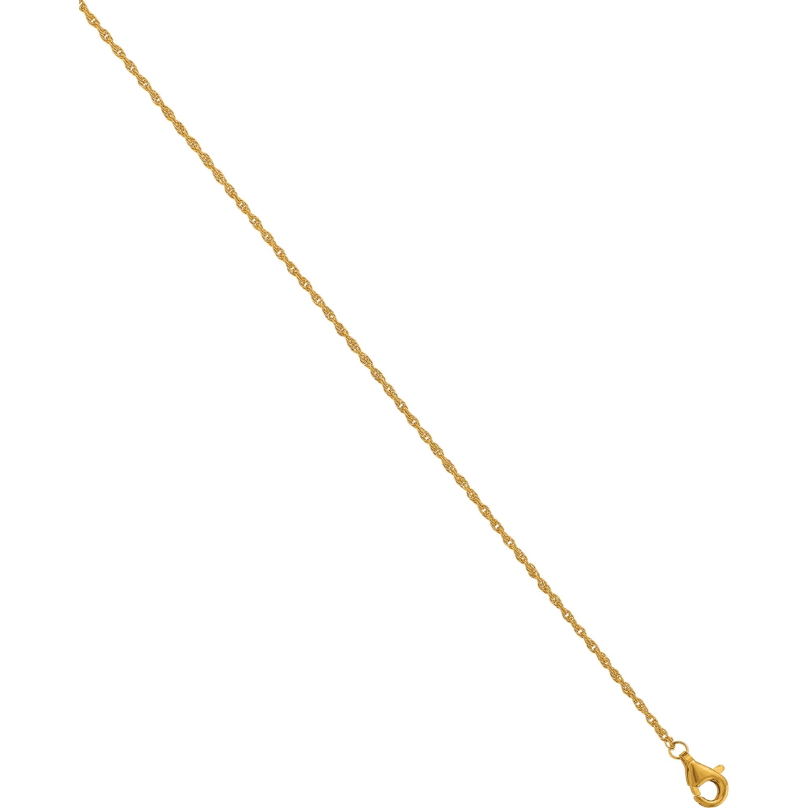24K Pure Gold 1.35mm Rope Chain Necklace - Image 3 of 6