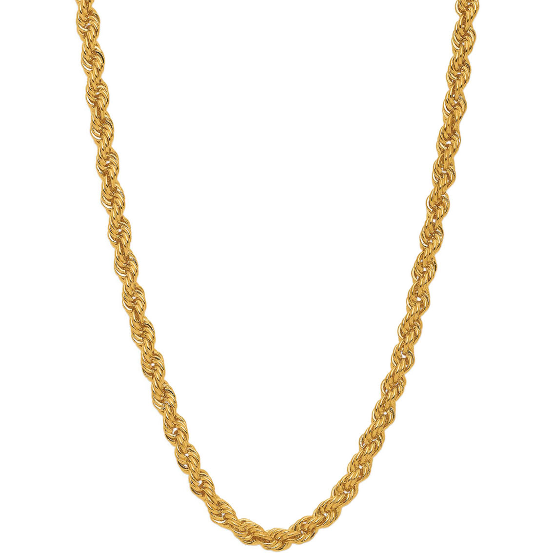 24K Pure Gold 22 in. Rope Chain Necklace
