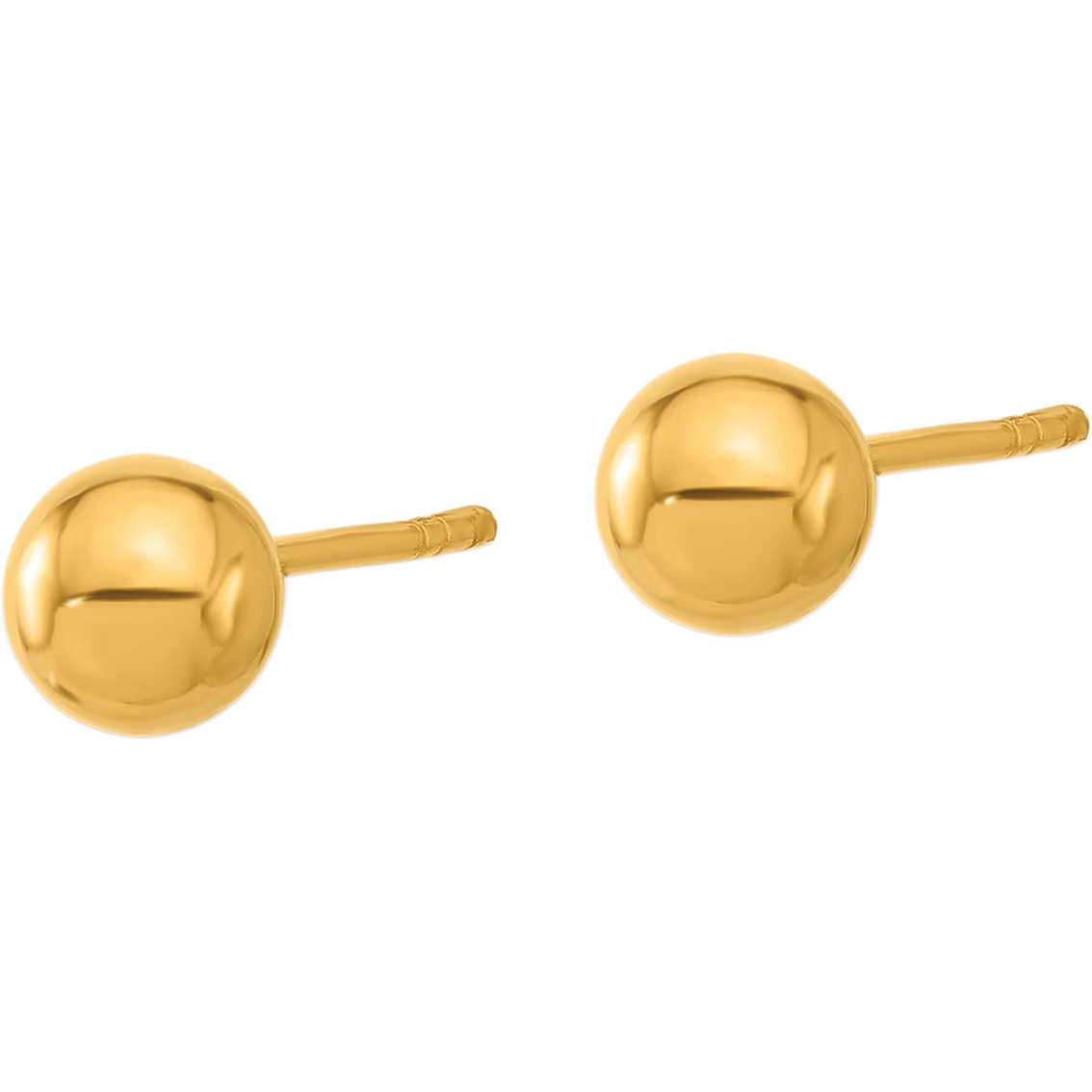 24K Pure Gold 6mm Ball Stud Earrings - Image 2 of 3
