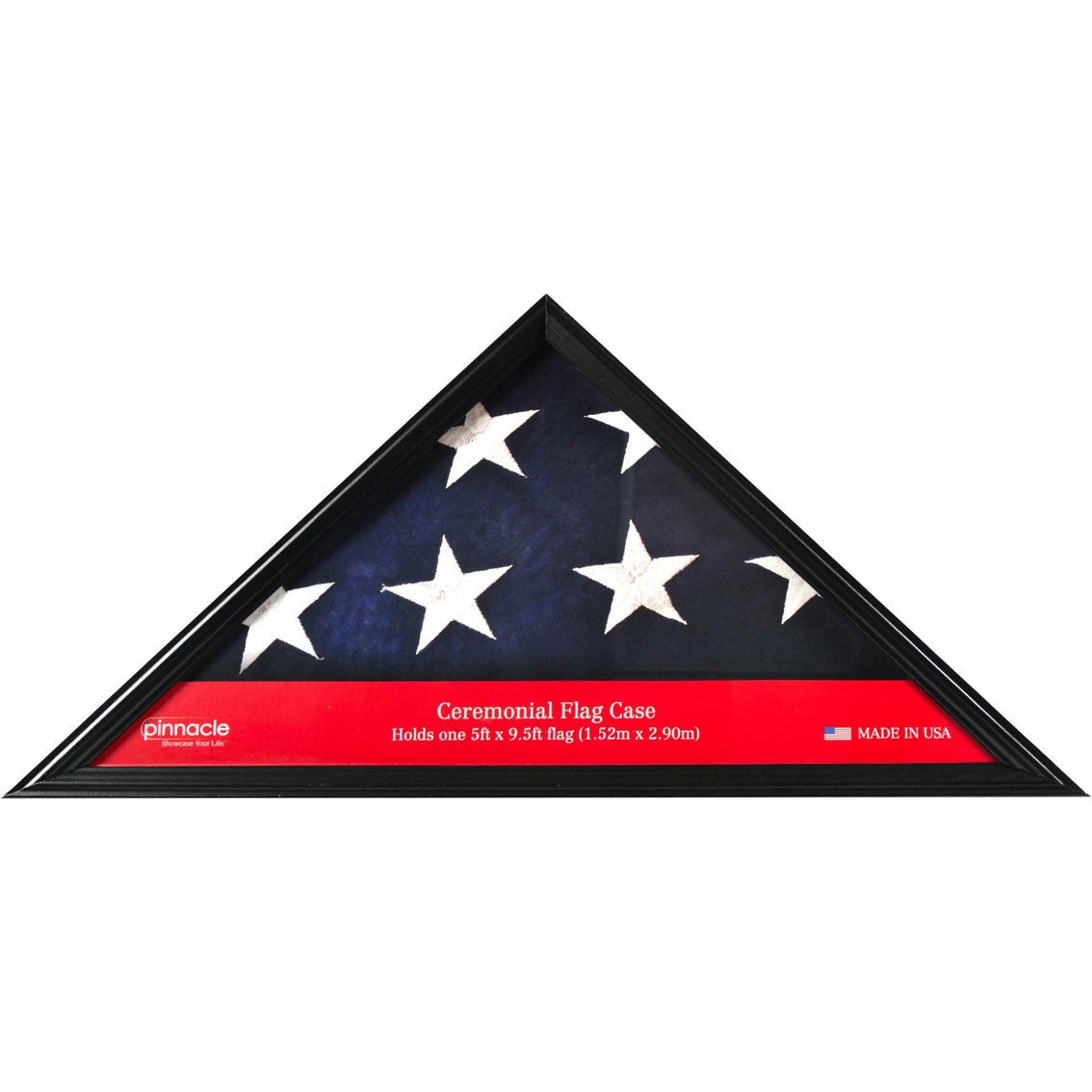 Pinnacle Wood Flag Display Case