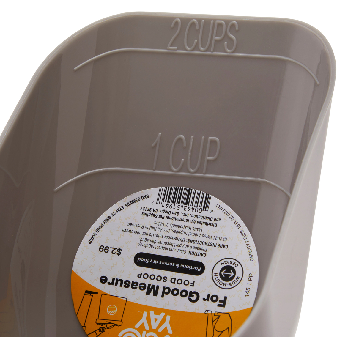 EveryYay For Good Measure Grey Food Scoop 2 Cups - Image 4 of 4