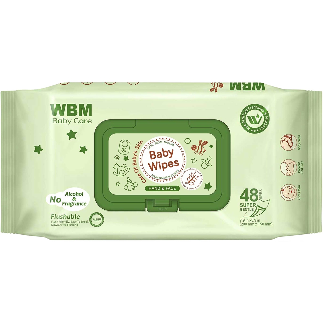 WBM Care Baby Wet Wipes 48 ct.