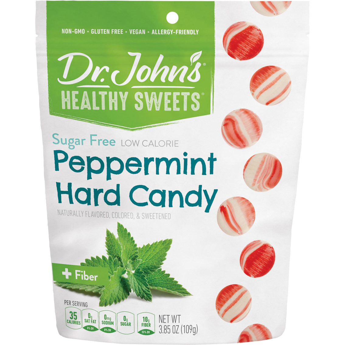 Dr. John's Healthy Sweets Peppermint Hard Candy 10 bags