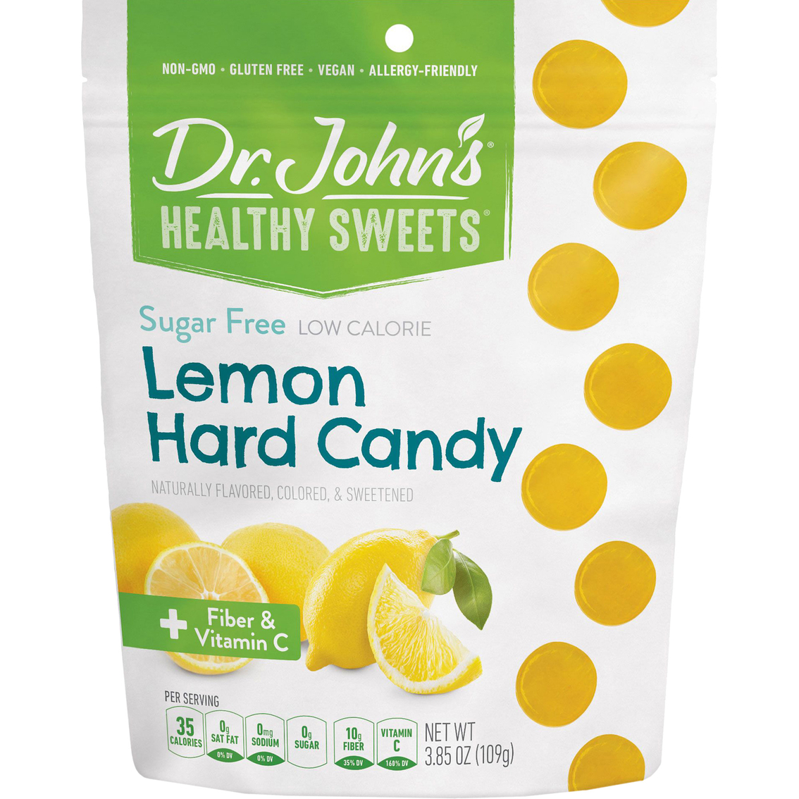 Dr. John's Healthy Sweets Lemon Hard Candy 10 bags