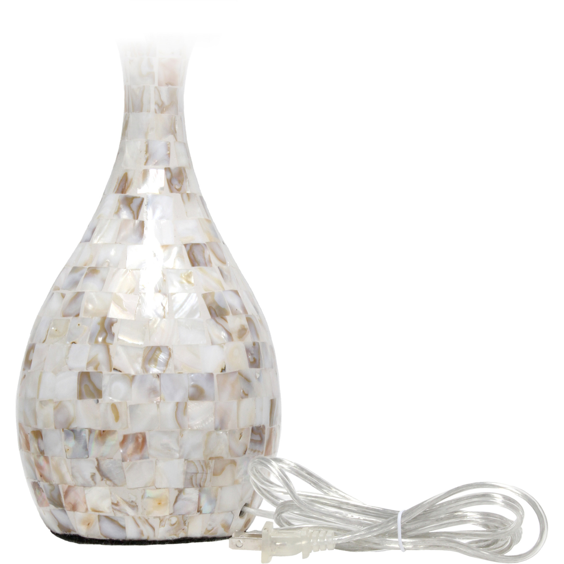 Lalia Home Malibu Curved Mosaic Seashell Table Lamp - Image 3 of 7