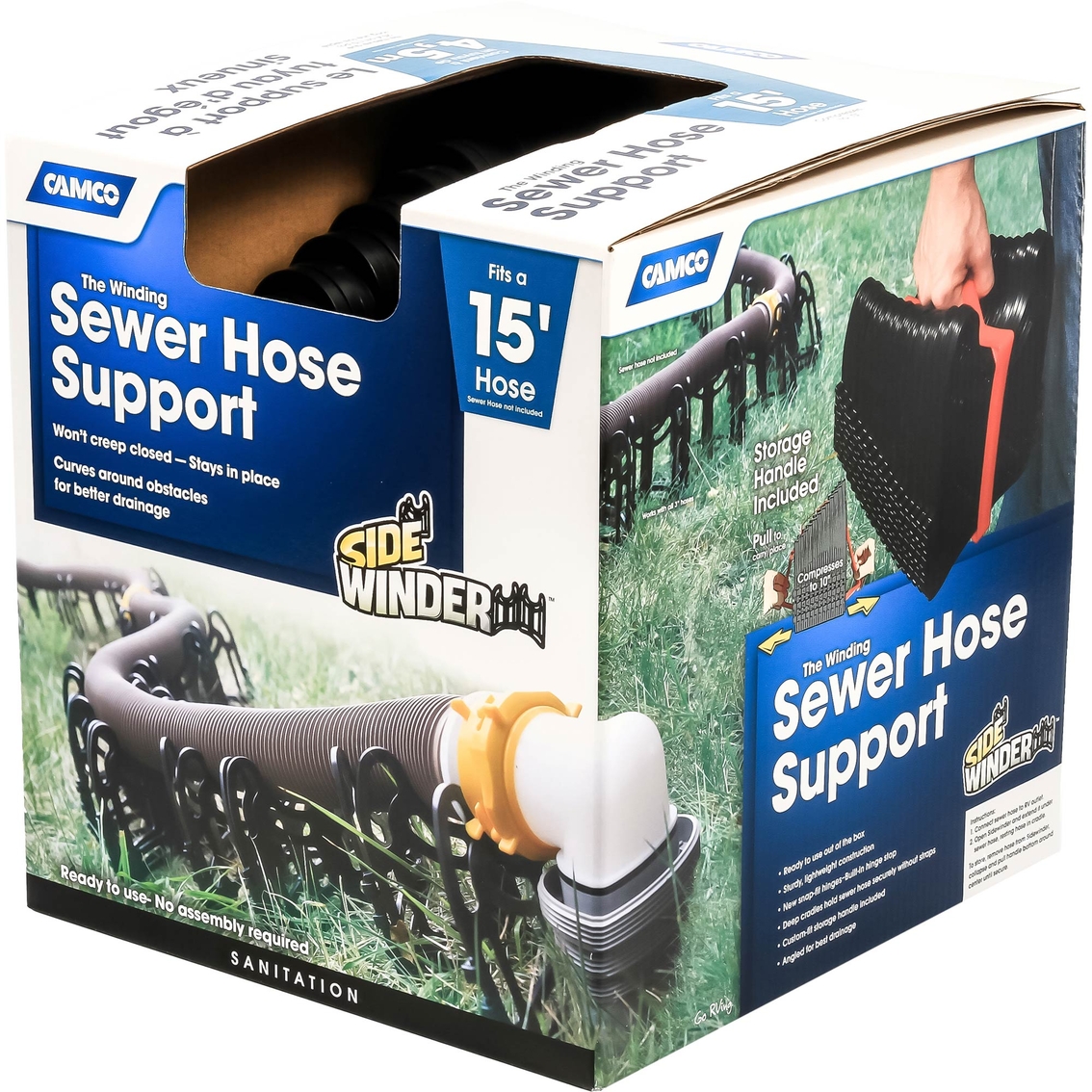 Camco Sidewinder 15 ft. Plastic Sewer Hose Support - Image 2 of 8