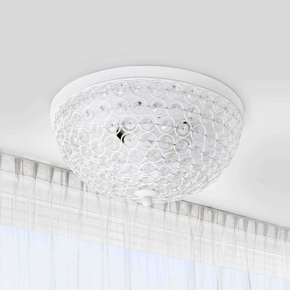 Lalia Home Crystal Glam 2 Light Ceiling Flush Mount Lamps 2 pk. - Image 5 of 7