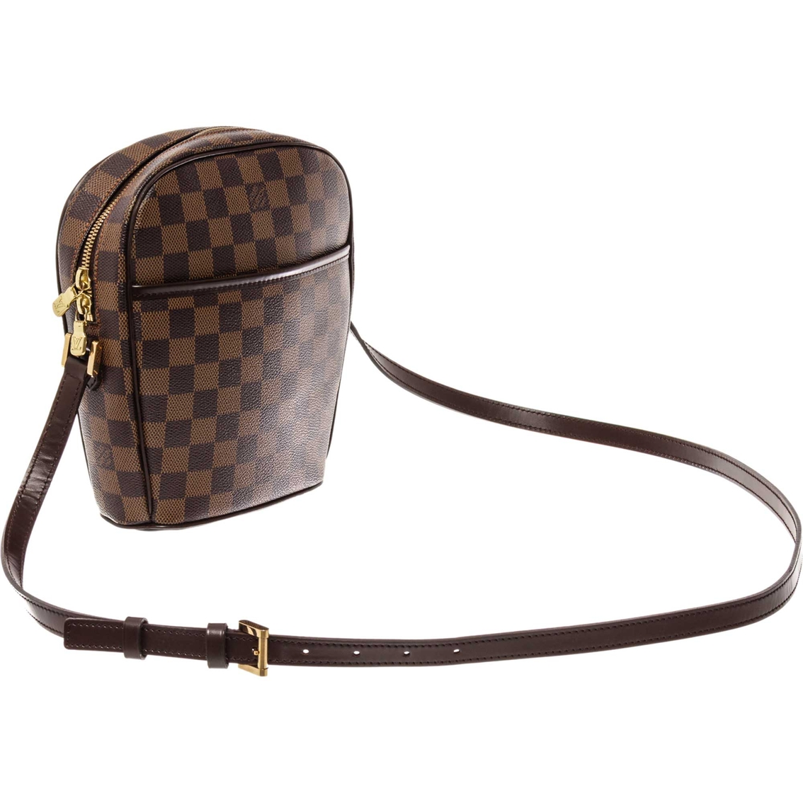 Louis Vuitton Damier Ipanema PM Shoulder Bag Mini Brown Crossbody Gold  Hardware