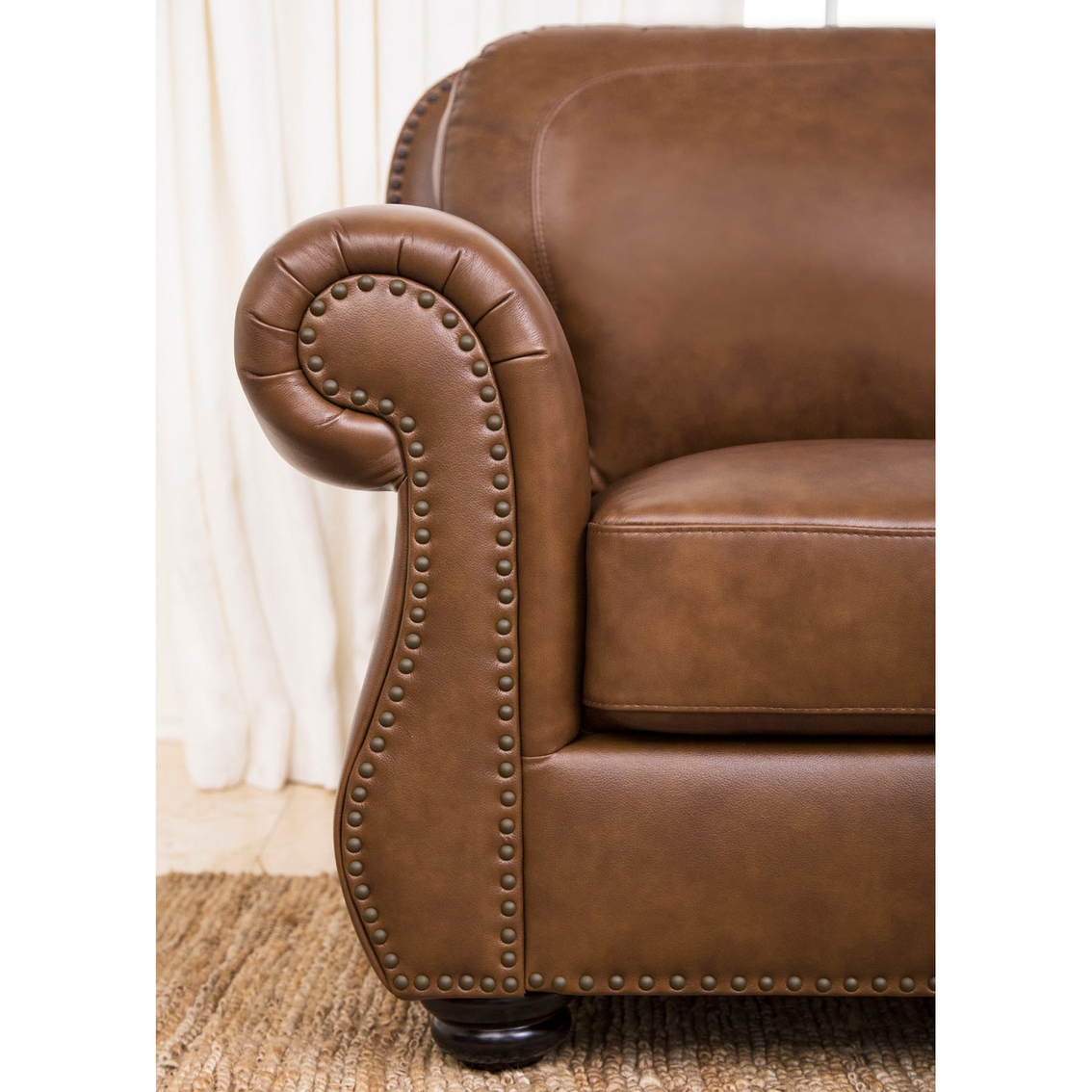 Abbyson Tuscany Leather Sofa - Image 3 of 5