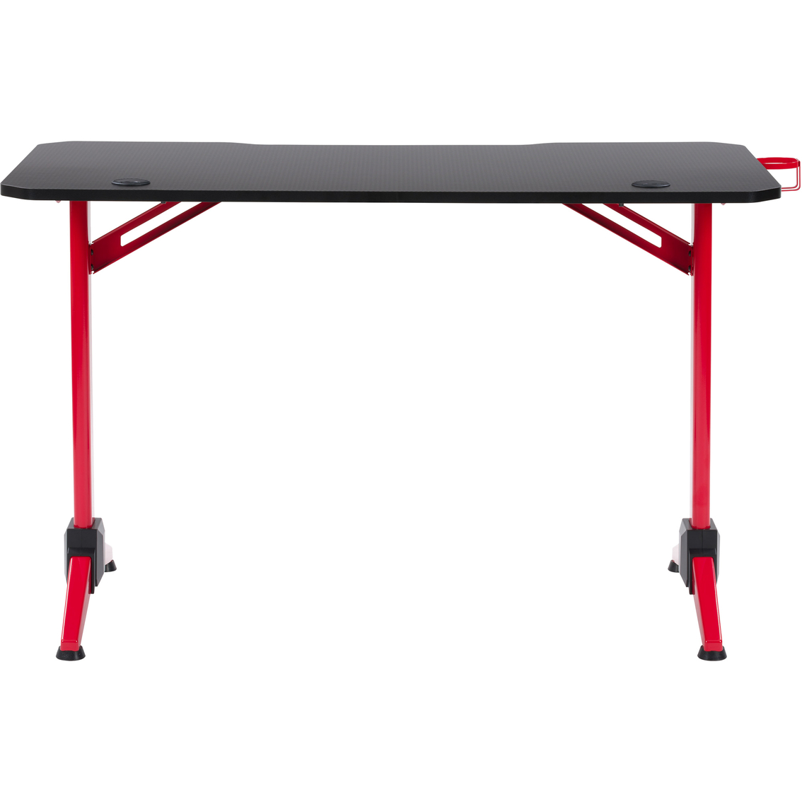 CorLiving Conqueror Black and Red Gaming Desk with LED Lights - Image 2 of 10