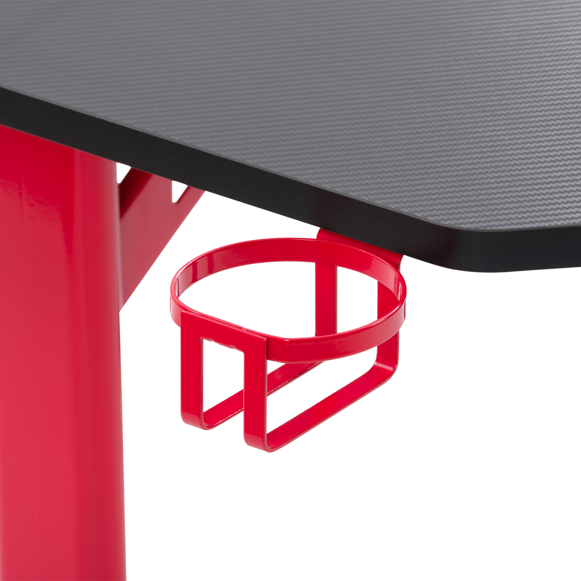 CorLiving Conqueror Black and Red Gaming Desk with LED Lights - Image 5 of 10