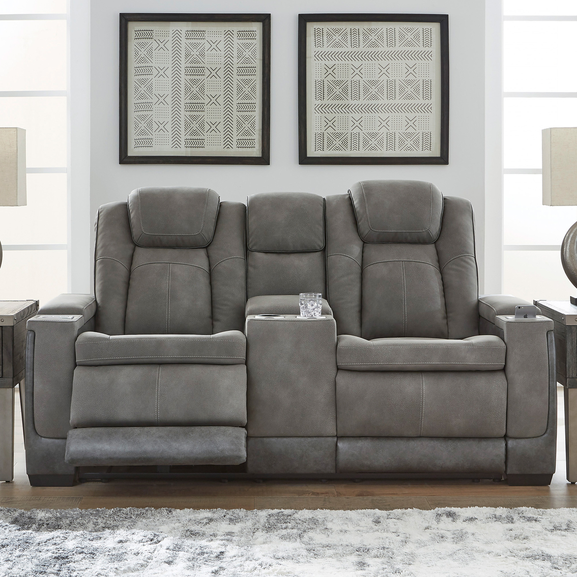 Signature Design by Ashley Next Gen DuraPella Power Reclining Loveseat with Console - Image 5 of 10