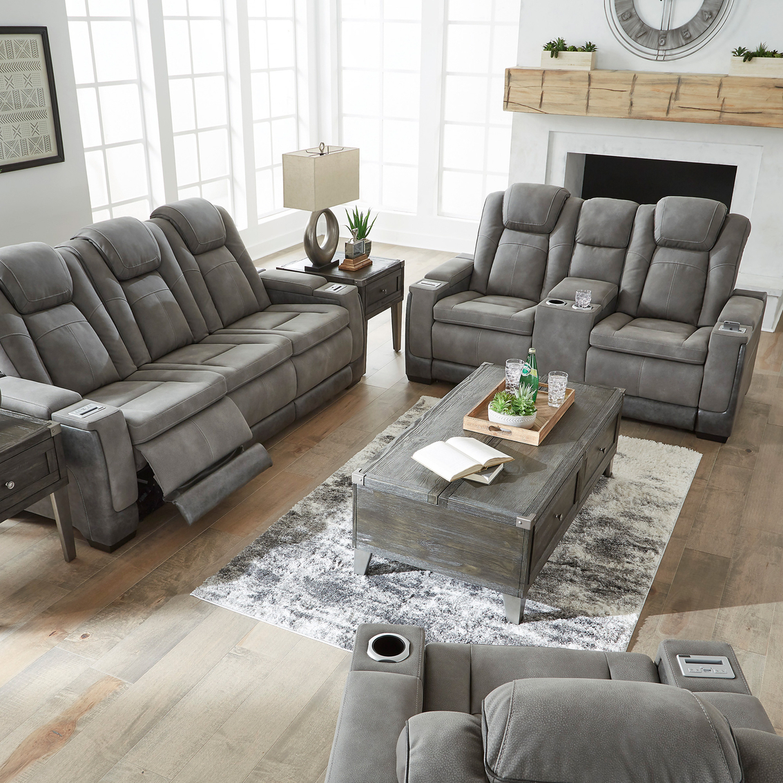 Signature Design by Ashley Next Gen DuraPella Power Reclining Loveseat with Console - Image 6 of 10