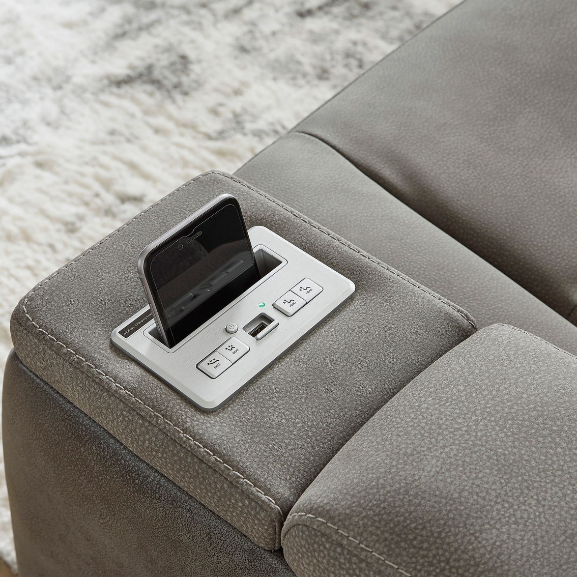 Signature Design by Ashley Next Gen DuraPella Power Reclining Loveseat with Console - Image 8 of 10