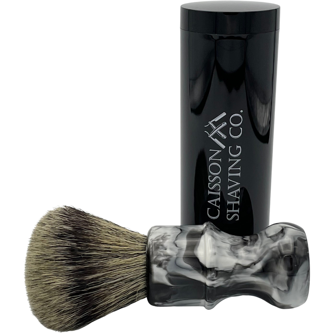 Caisson Shaving Co. 24mm Synthetic Shaving Brush with Travel Tube - Image 2 of 4