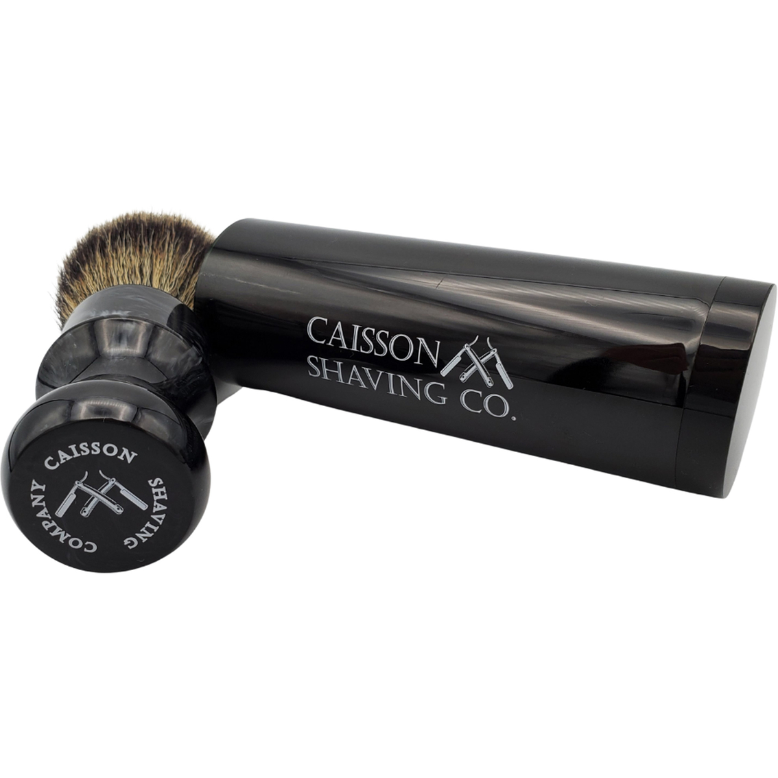 Caisson Shaving Co. 24mm Synthetic Shaving Brush with Travel Tube - Image 4 of 4