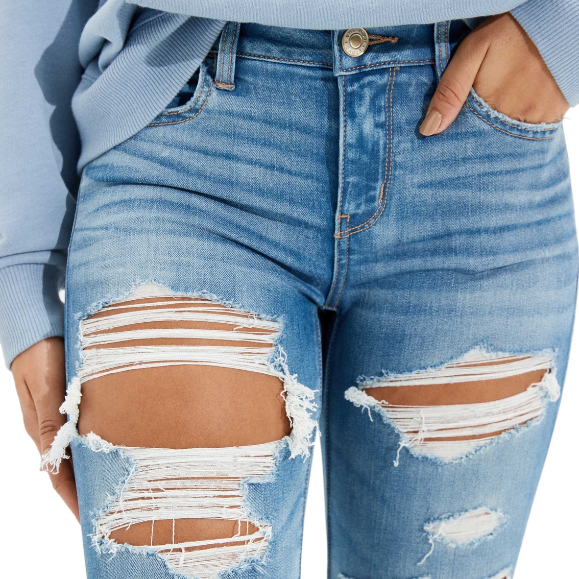 American Eagle Ne(x)t Level Ripped Low-rise Jeggings, Jeans, Clothing &  Accessories