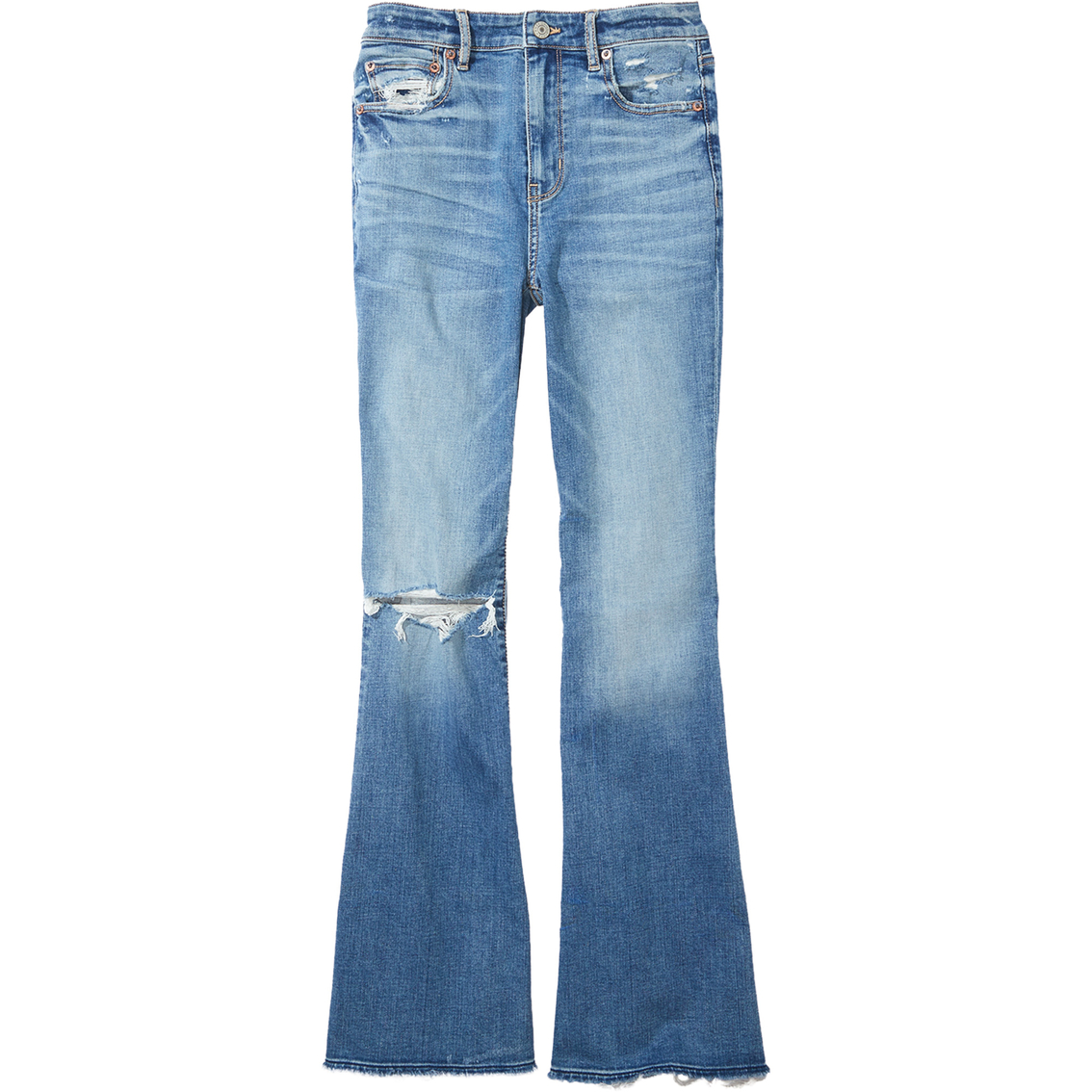 American Eagle Ripped Super High Rise Flare Jeans | Jeans | Clothing ...