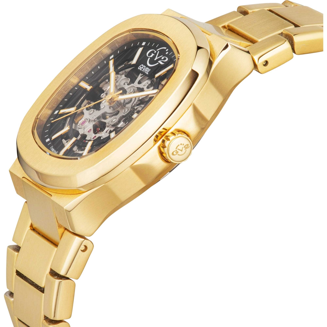 Gevril Men's Gv2 Automatic Potente Yellow Gold Blue Dial Watch 18115 ...