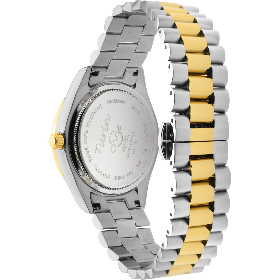 Gevril GV2 Women's Turin Diamond White MOP Dial IPRG SS Watch 1242 - Image 2 of 3
