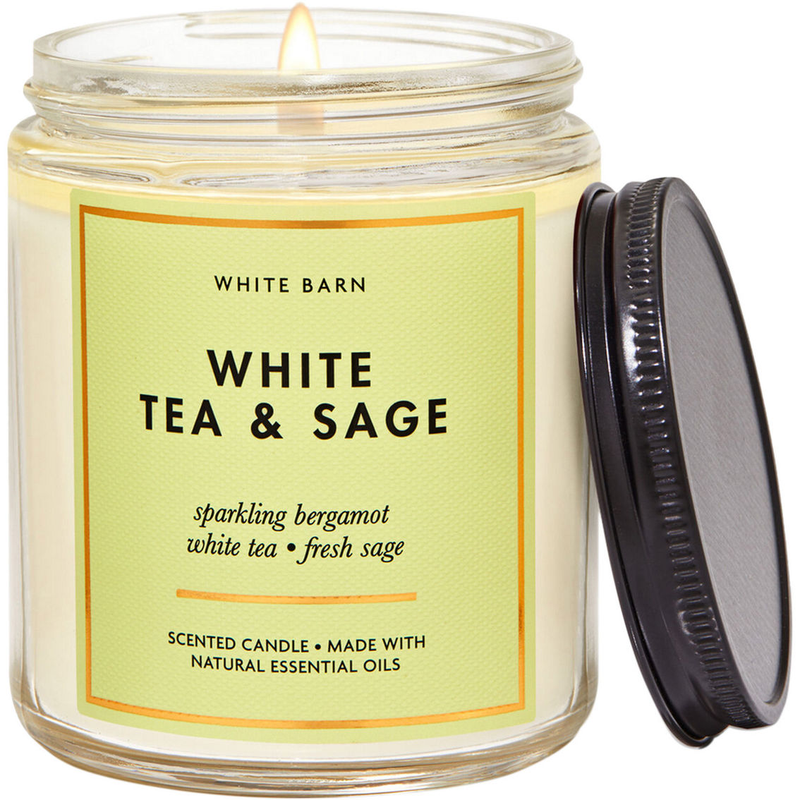 Bath & Body Works White Tea And Sage Single Wick Candle Candles