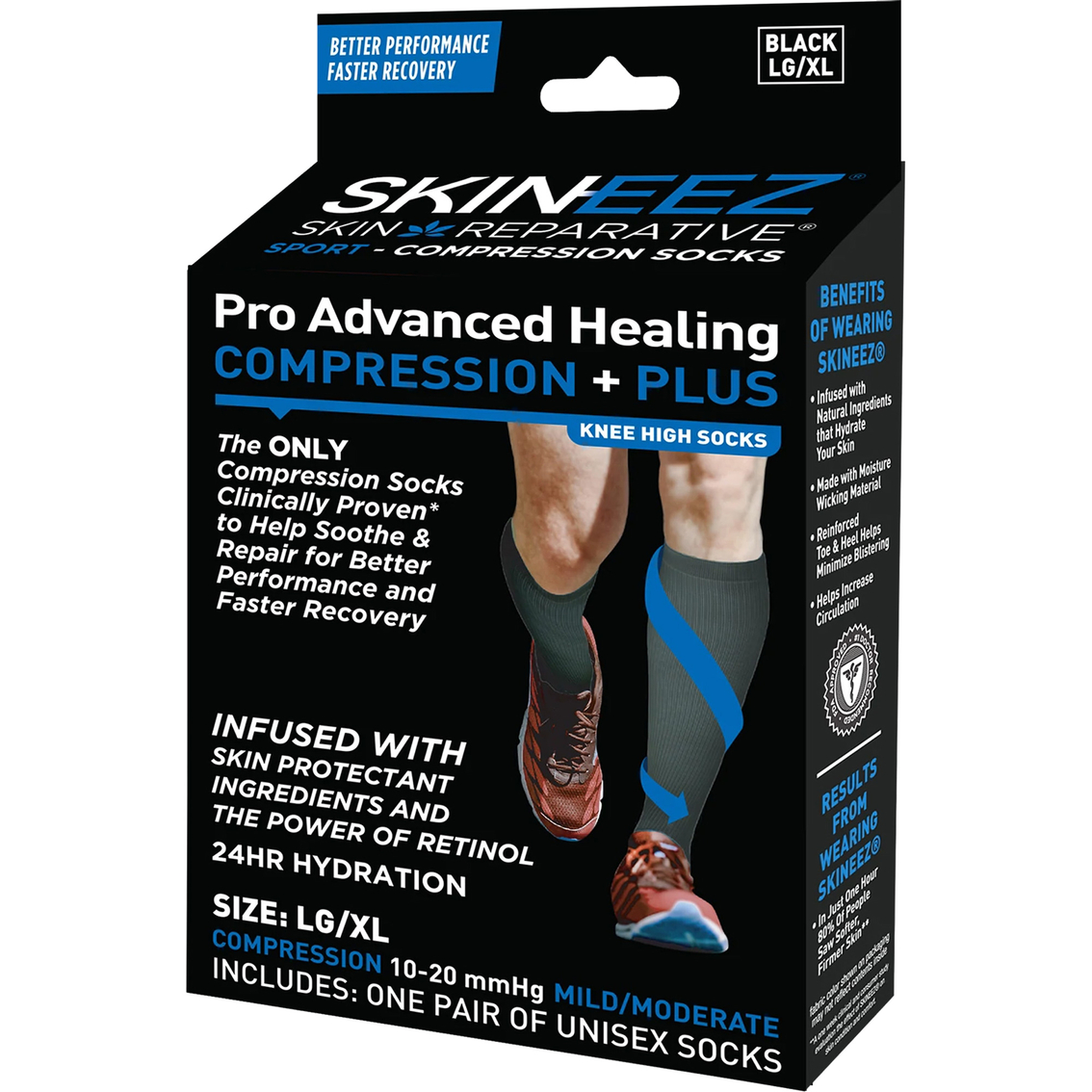 Skineez 10-20 Compression Sock, Small And Medium | Braces & Therapy ...