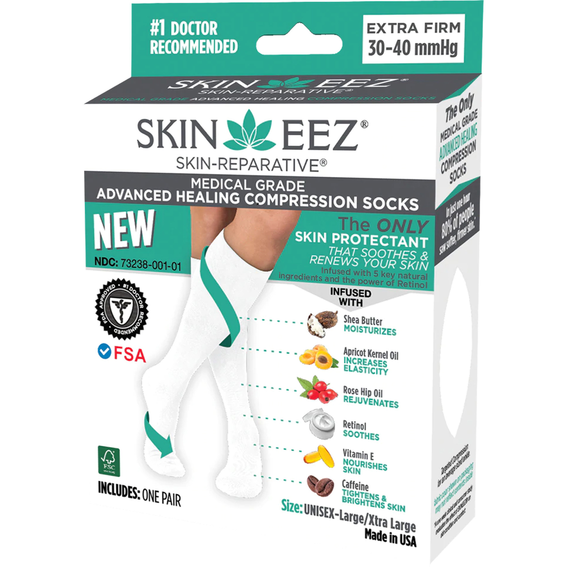 Skineez 30-40 Compression Socks | Braces & Therapy | Beauty & Health ...