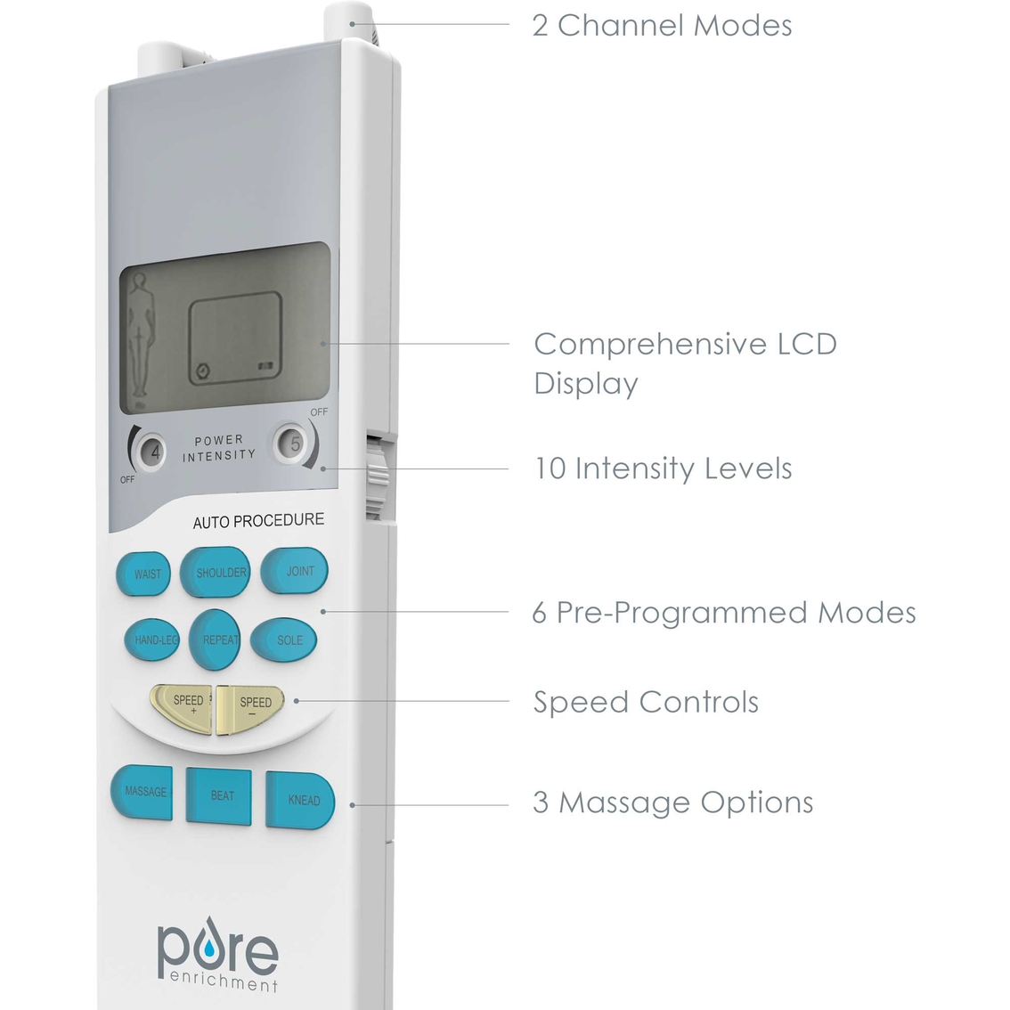 Pure Enrichment PurePulse TENS Electronic Pulse Massager - Image 4 of 6