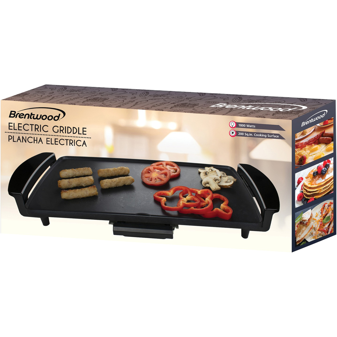 Brentwood Nonstick Electric Griddle with Drip Pan - Image 2 of 6