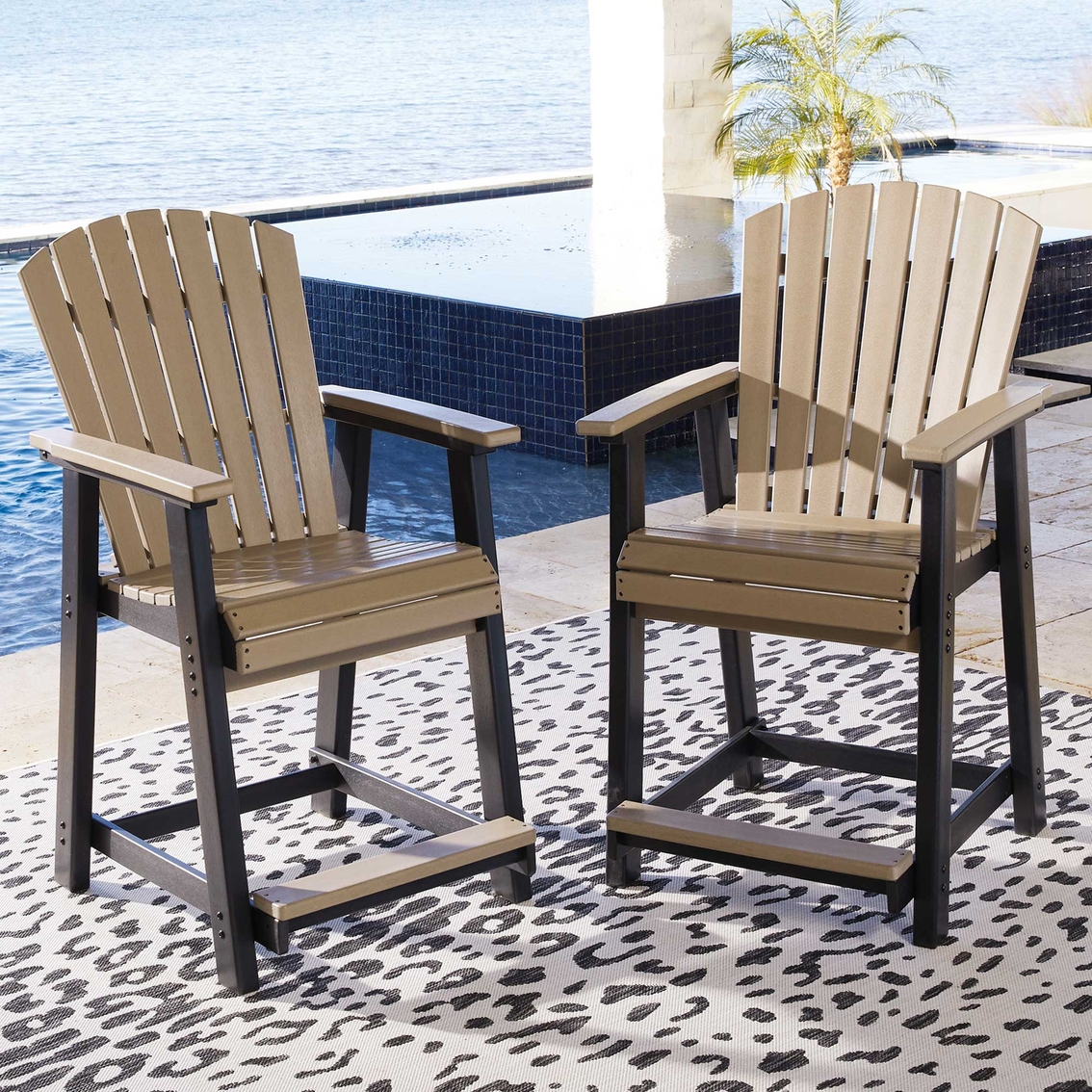 Signature Design by Ashley Fairen Trail Outdoor Counter Height Barstool 2 pk. - Image 6 of 7