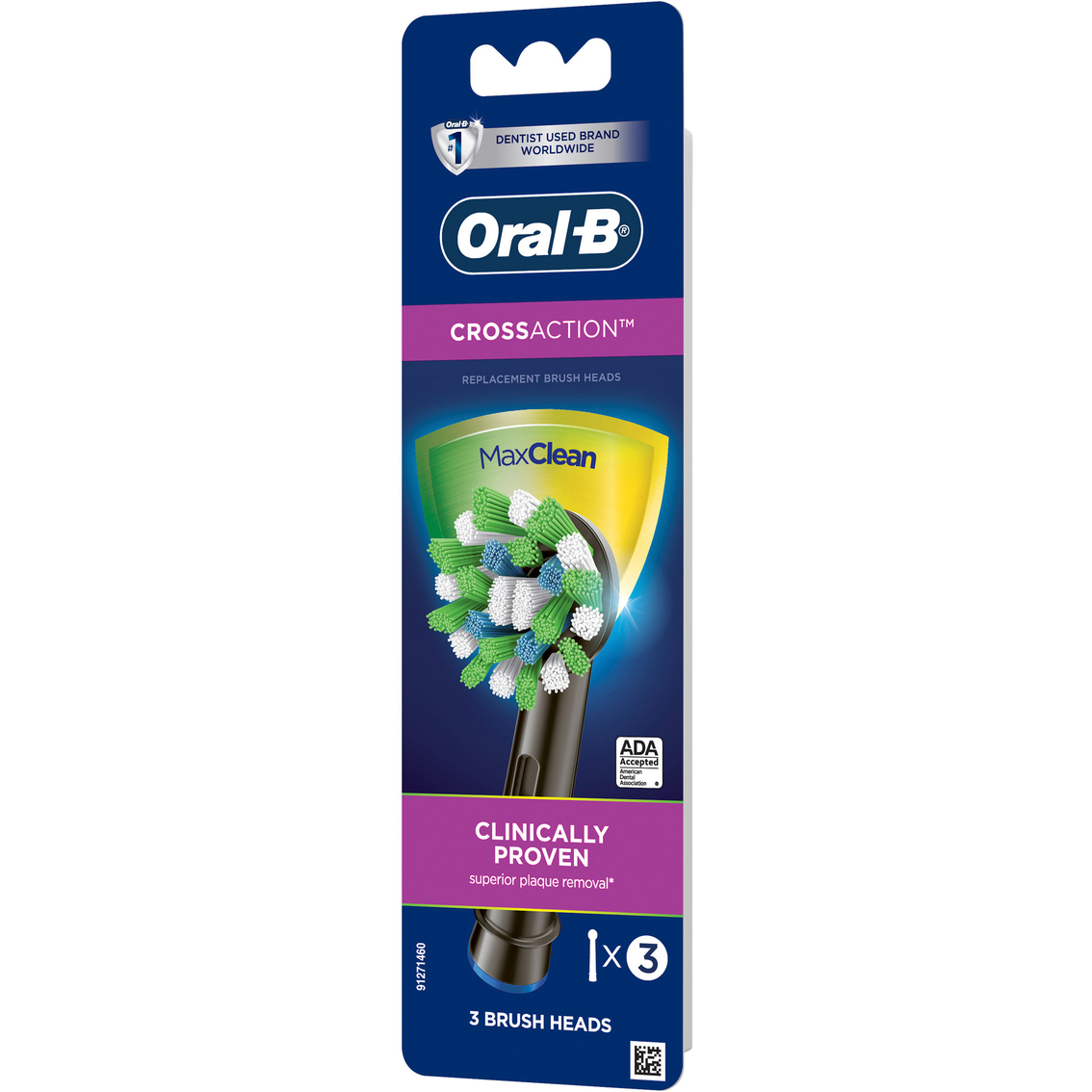 Oral-B CrossAction Electric Toothbrush Replacement Brush Heads 3 ct. - Image 1 of 2