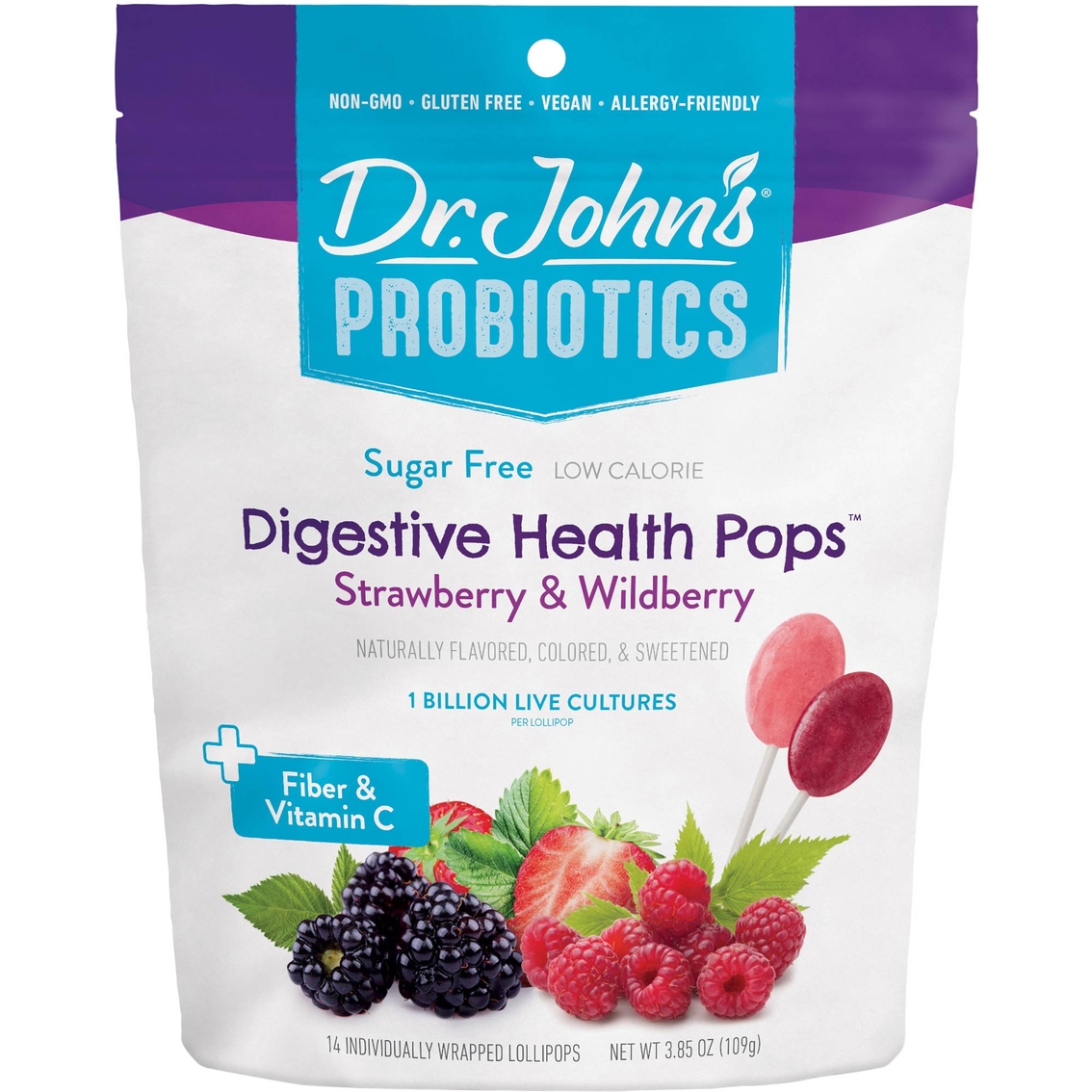 Dr. John's Healthy Sweets Probiotic Pops for Kids 10 bags, 3.85 oz. each