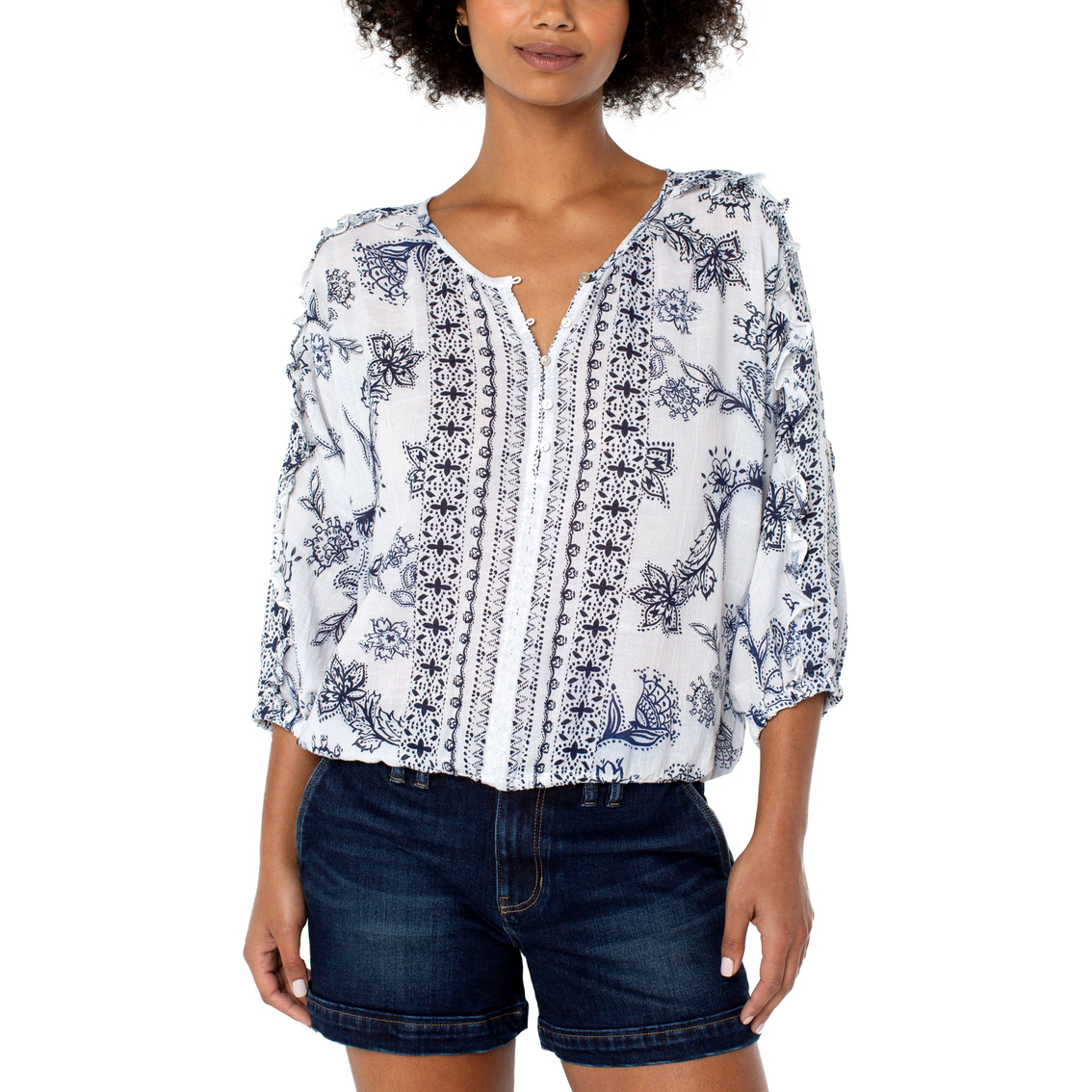 Liverpool Ruffle Sleeve Dolman Popover | Tops | Clothing & Accessories ...