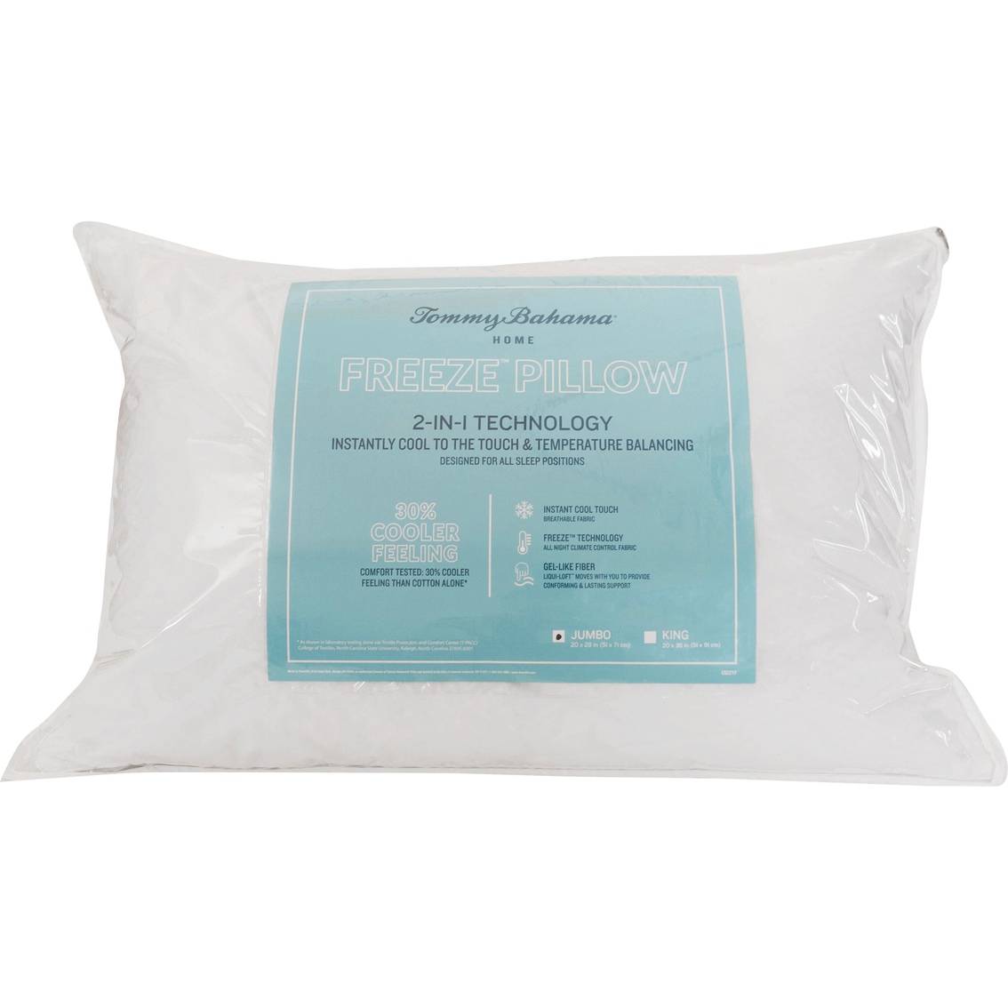 Tommy Bahama Freeze Medium Density Liquiloft Ultimate Cooling Pillow ...